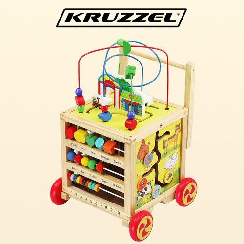 Дерев'яний штовхач толокар — розвивальний кубик Kruzzel 22606 | Зображення 5