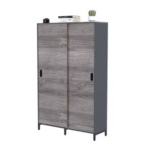 Шкаф офисный раздвижной Loft Design LS-1200-1900 антрацитдуб палена