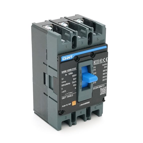 Автоматический выключатель AC CHINT NXM-125S-3300-125A, 3P, 125A, 415V, 25/15kA