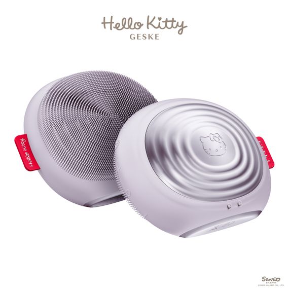 Електронна ультразвукова термощітка для обличчя GESKE Sonic Thermo Facial Brush 5в1 by Hello Kitty purple | Зображення 5