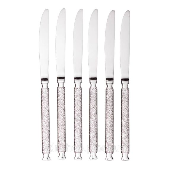 Набір столових ножів 6 (шт)  з нержавіючої сталі 23 (см) Срібло HP-8-37 | Зображення 1