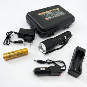 Портативний світлодіодний ліхтар з USB-зарядкою Bailong, Військовий тактичний ліхтар OU-31