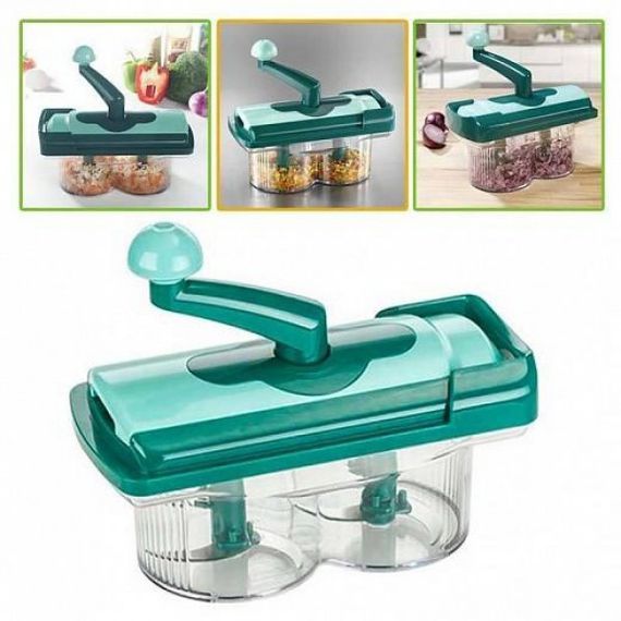 Овочерізка ручна мультислайсер Nicer Dicer Twist | Ручна кухонна овочерізка | Терка слайсер DJ-852 для овочів | Зображення 9