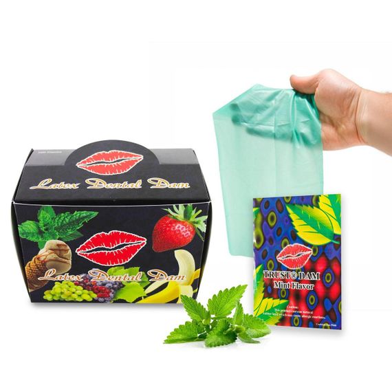 Набір латексних серветок Latex Dental Dams Mint 100 шт sexstyle