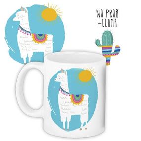 Чашка з принтом Лама No prob-llama 330 мл (KR_18J047)