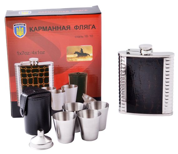 Подарунковий набір з флягою для чоловіків QK18-6