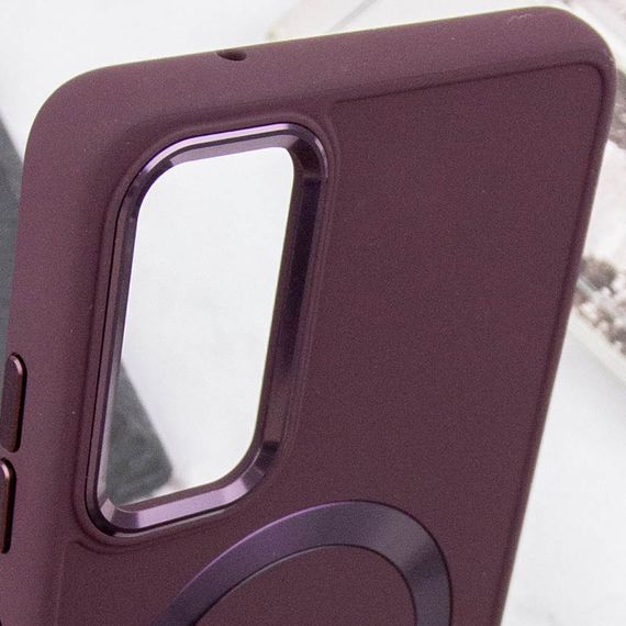 TPU чохол Bonbon Metal Style with MagSafe для Samsung Galaxy A25 5G Бордовий / Plum | Зображення 4