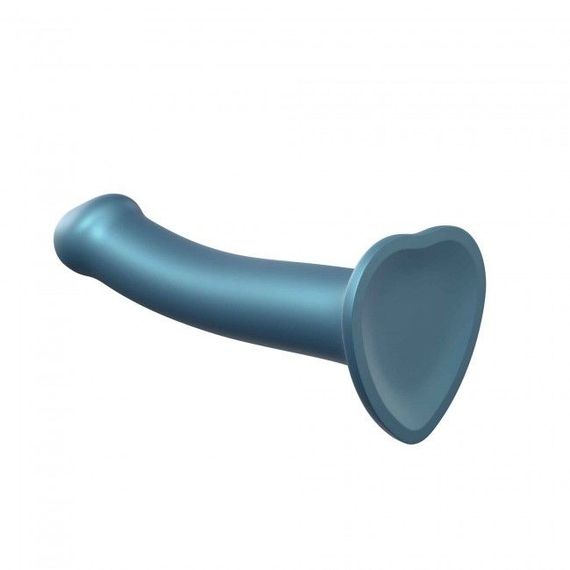 Насадка для страпону Strap-On-Me Mono Density Dildo M Blue, діам. 3,3 см, одношаровий силікон, гнучк | Зображення 1