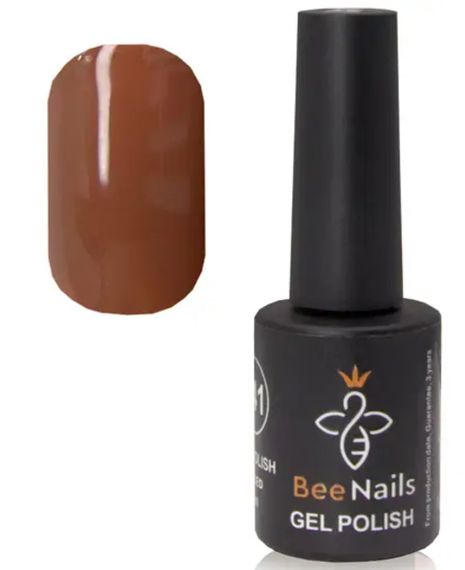 Гель-лак для нігтів Bee Nails 130 (каштановий) 8мл | Зображення 1