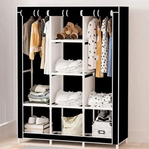 Шафа каркасна розбірна WARDROBE, Шафа тканинна металева Компактна каркасна для одягу YT-28 | Зображення 5