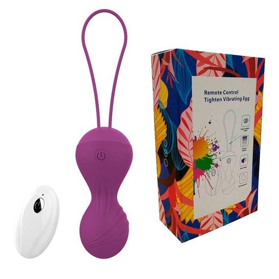 Вагінальні кульки Кегеля з вібрацією "Rewolution Rewobeads" — Фіолетовий