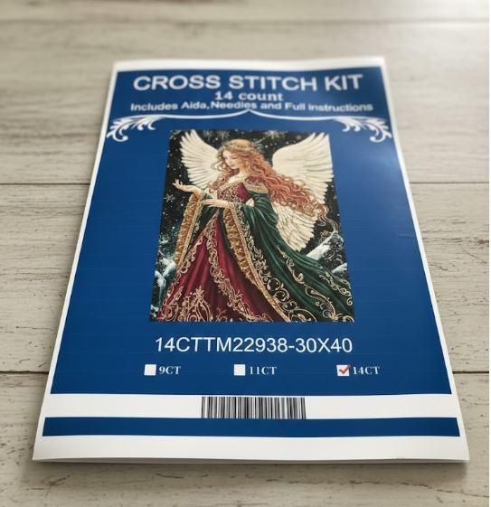 Набор для вышивки крестом JOZYSH «Ангел рождественской ночи» 14CT, 30x40 см, канва Аида с нанесенным рисунком | Зображення 8