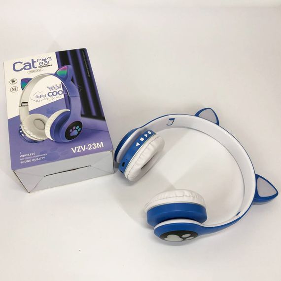 Наушники для детей беспроводные Cat VZV 23M | Детские наушники с ушками | Блютуз наушники KJ-851 с ушками
