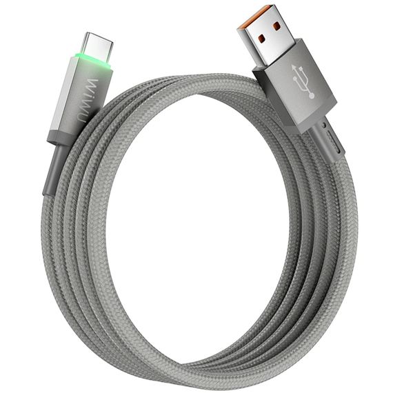 Дата кабель WIWU C082 Maglink USB to Type-C 60W (1m) Grey | Зображення 2