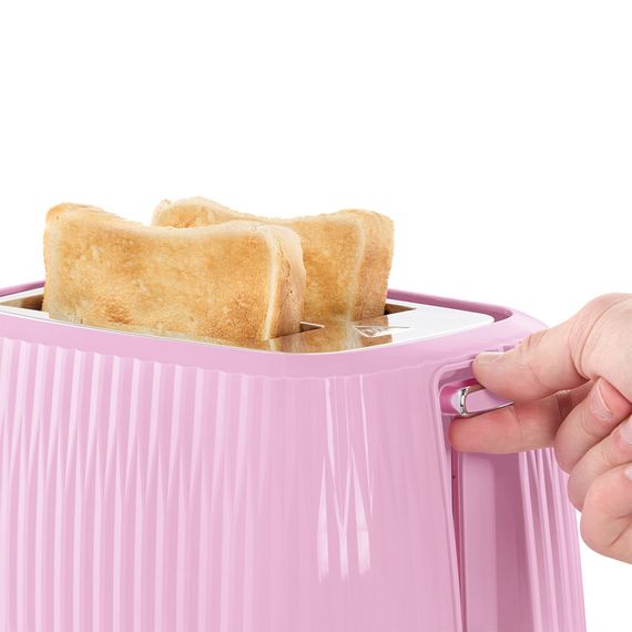 Тостер Russell Hobbs Eden 800Вт, пластик, підігрів, розморожування, малиновий (27372-56) | Зображення 3
