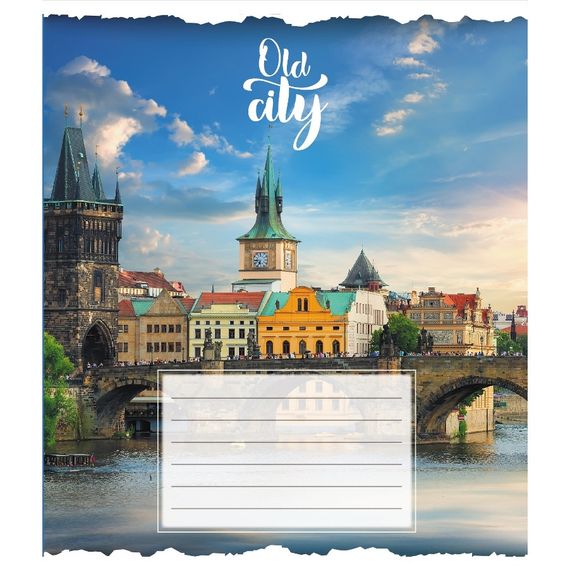 Зошит загальний "Старе місто" 096-630039K-5 в клітинку, 96 аркушів