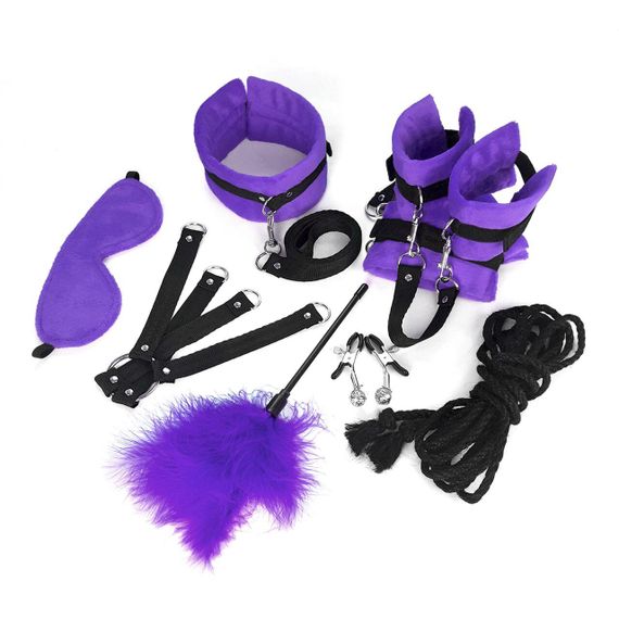 Набір БДСМ Art of Sex - Soft Touch BDSM Set, 9 предметів, Фіолетовий | Зображення 1