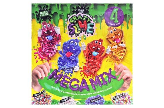 Набір для дослідів SLM-03-01U,02U "Crazy Slime 4в1" DANKO | Зображення 1