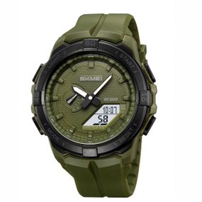 Чоловічий наручний годинник Skmei 2583AG Army Green у мілітарі стилі з водозахистом