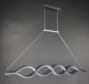 Люстра світлодіодна підвісна LED світильник для квартири на стелю лед 27494 Чорний 25-110х10х100 см.