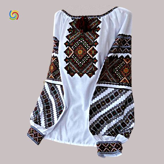 Рубашка Украинская вышиванка  444290412 цвет белый размер XS/S