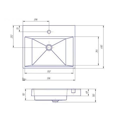Акриловый умывальник Redokss San PROTEY 50 cм | Зображення 2