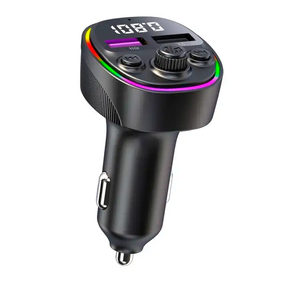 Автомобильный FM ФМ модулятор Terra СS2, Bluetooth 5.0, трансмиттер, вольтметр, быстрая зарядка 66 Вт