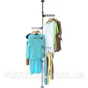 Вешалка от пола до потолка Hanger floor to ceiling для одежды, сушилка отдельностоящая телескопическая
