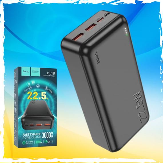 PowerBank Hoco J101B 30000 mAh 22.5W. Павербанк 30000 22.5W. Для роутера та гаджетів