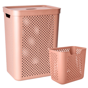 Кошик для білизни 45л з органайзером карамель Simple Алеана