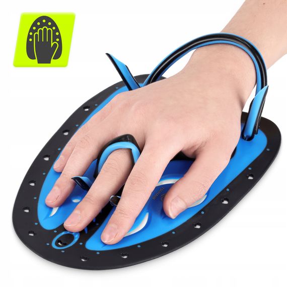 Лопатки для плавання в басейні TSUNAMI Swimming Paddles 2 шт Black/Blue (P-5905973405355) | Зображення 5