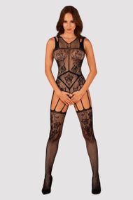 Комбінезон-сітка Obsessive F239 Чорний S/M/L