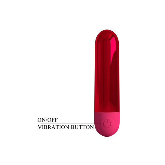 Перезаряджаємая віброкуля Pretty Love - Kiwi Red, BI-300091-3 sexstyle | Зображення 6