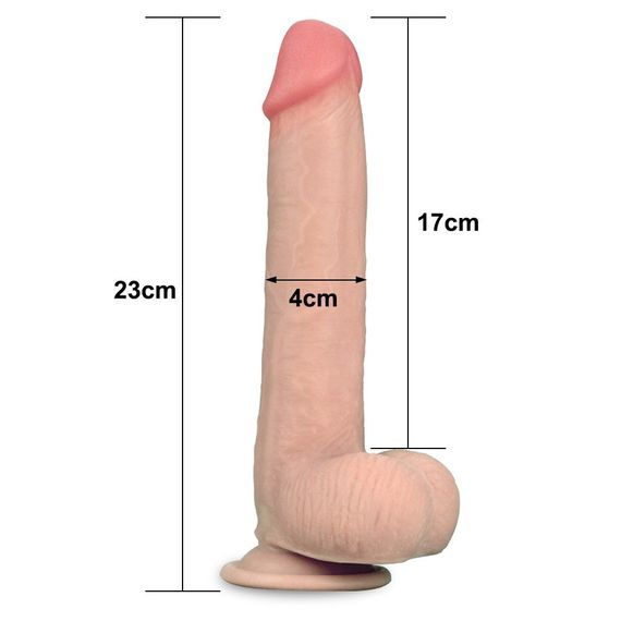 Фалоімітатор 9'' Sliding Skin Dual-layer Dong Sex Aura | Зображення 5