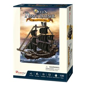 Пазл Cubic Fun Тривимірна головоломка-конструктор Корабель Помста королеви Анни (T4035h)