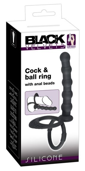 Насадка для подвійного проникнення - Black Velvets Cock & Ball Ring | Зображення 2