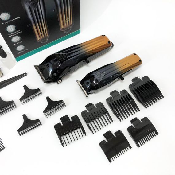 Перезаряжаемый набор для стрижки волос, Электрическая машинка с насадкой для бороды WT-63 | Зображення 4