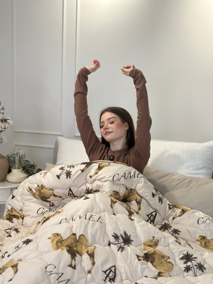 Ковдра полуторна з верблюжої вовни Arda Camell wool 21427 150х210 см | Зображення 8