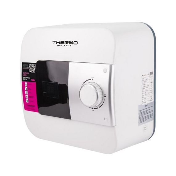 Водонагрівач електричний Thermo Alliance, 1500 Вт, "мокрий" ТЕН, 15 л над мийкою вертикальний, прямокутний, білий (SF15X15N) | Зображення 3