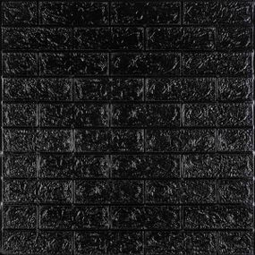 3D панель самоклеюча 700х770х5мм цегла Чорний (019-5) SW-00000151