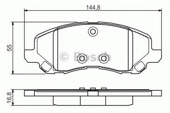 Комплект гальмівних колодок з 4 шт. дисків BOSCH 0986495170 на JEEP PATRIOT (MK74)
