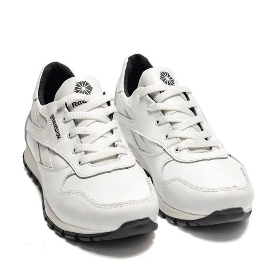 Кросівки демісезонні шкіряні  Reebok білі | Зображення 9
