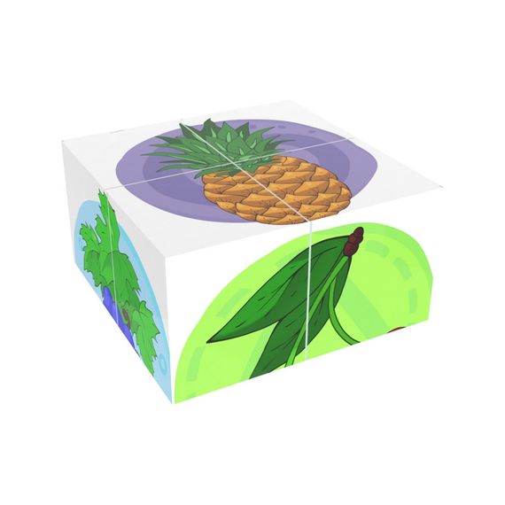 Развивающие кубики "Фрукты" ТехноК 1332TXK | Зображення 1