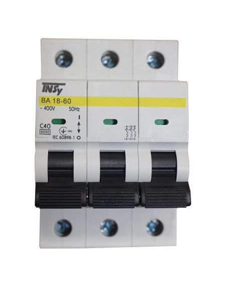 Автоматический выключатель ВА18-60 3Р 40А 6кА х-ка C Ny95504751 | Зображення 1