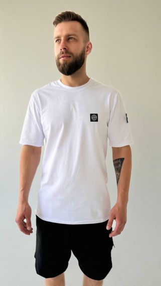 Чоловічий літній костюм Stone Island білий | Зображення 1