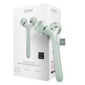 Електронний ультразвуковий ролик для обличчя та тіла GESKE Sonic Facial&Body Roller 4в1 green