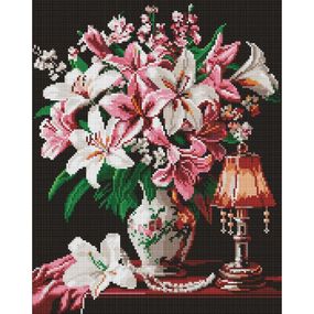 Алмазна мозаїка "Витончені лілії" ©sophiia_іllustrations AMO20026, 40х50 см