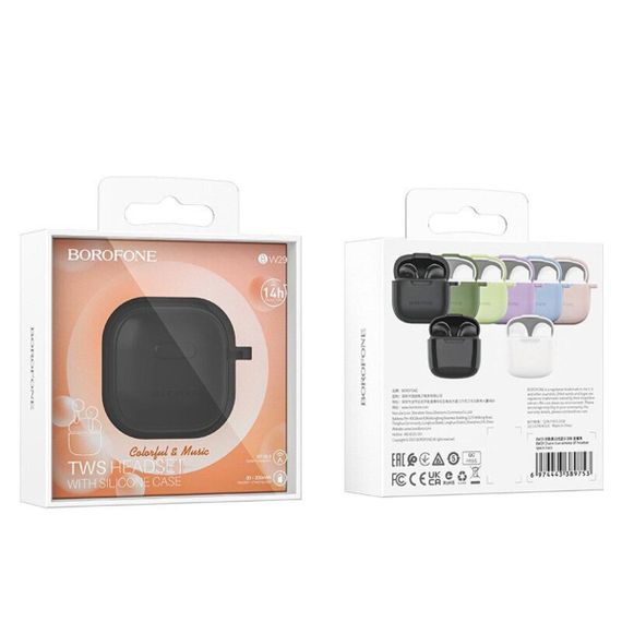 Беспроводные наушники BOROFONE BW29 Charm true wireless BT headset Space Black | Зображення 2
