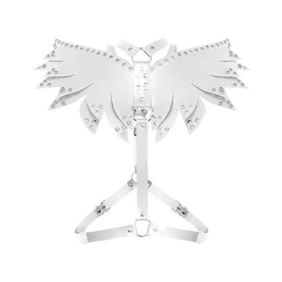Жіноча портупея Art of Sex - Wings біла L-2XL, екошкіра | Зображення 2