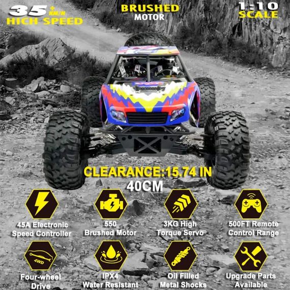 Машинка на радіокеруванні VRX Racing 1043 OCTANE XL 1/10 RTR 4WD River Hobby RH1043 (Blue) | Зображення 4